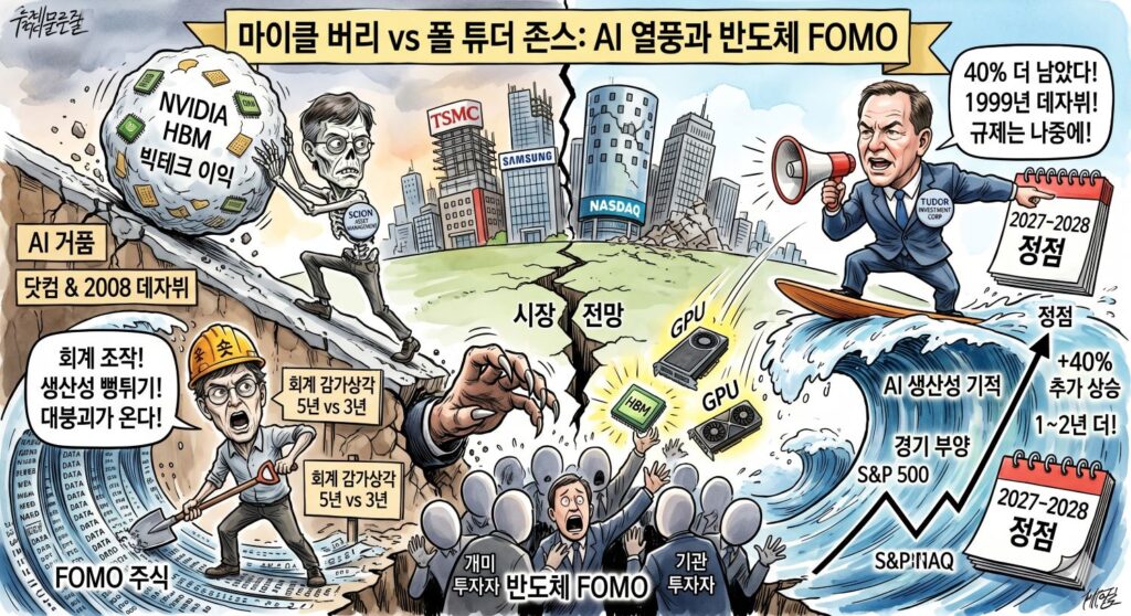 AI 열풍에 대해 상반된 마이클 버리와 폴 튜더 존스